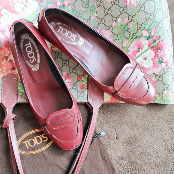 RED Leather PUMP Tods - Picture 11 of 11